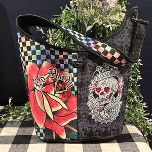 Ed Hardy Black Shoulder Bag